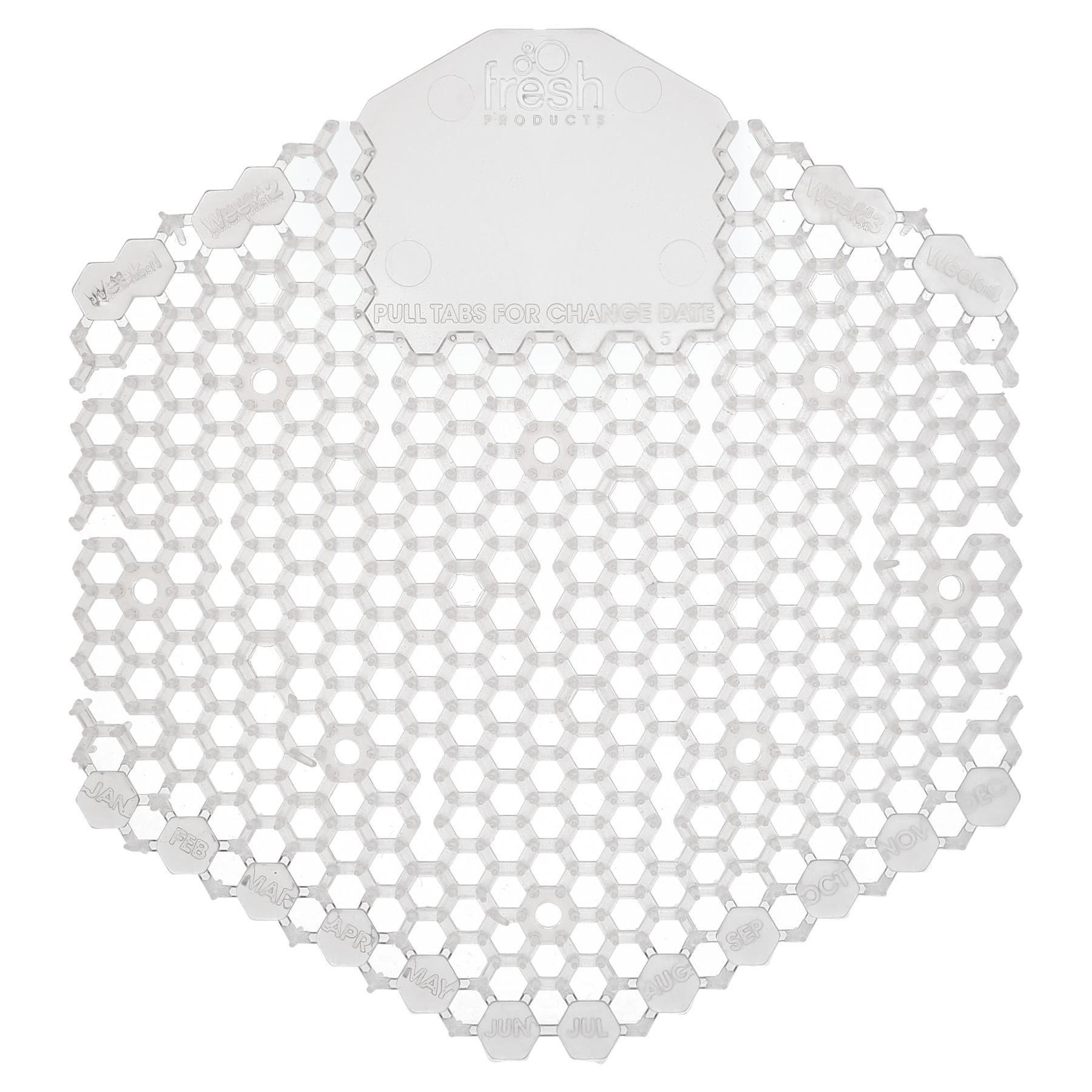 Wave 3D Urinal Screen Honeysuckle White EVA 7X6.5X0.66 IN Deodorizer 10 Count/Pack 6 Packs/Case 60 Count/Case