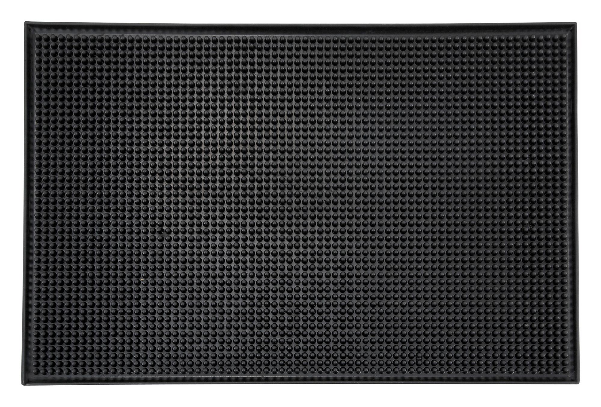 Bar Mat 18X12 IN Rubber Black 1/Each