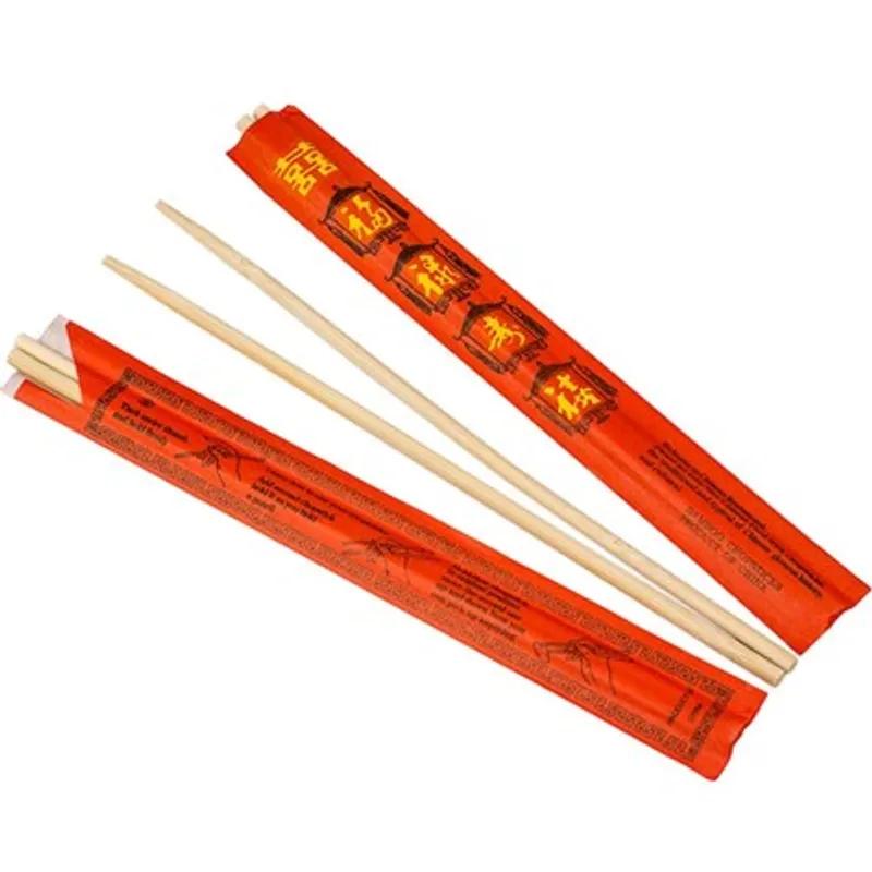 Chopsticks 9 IN Bamboo Individually Wrapped 1000/Case