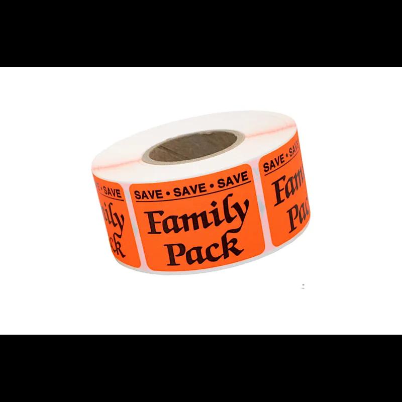 Save Save Save Family Pack Meat Value Family Label 1.5X2 IN Black Red Rectangle 500 Count/Roll 20 Rolls/Case