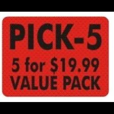 Pick 5 for 19.99 Value Pack Label 1.5X2 IN Orange Rectangle 500/Roll