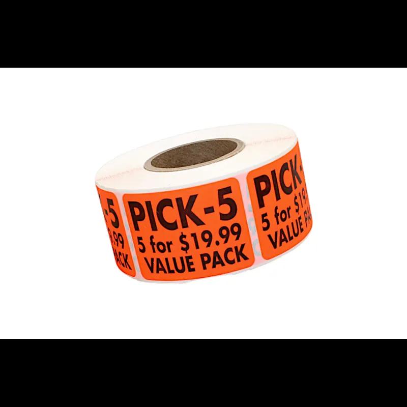 Pick 5 for 19.99 Value Pack Label 1.5X2 IN Orange Rectangle 500/Roll
