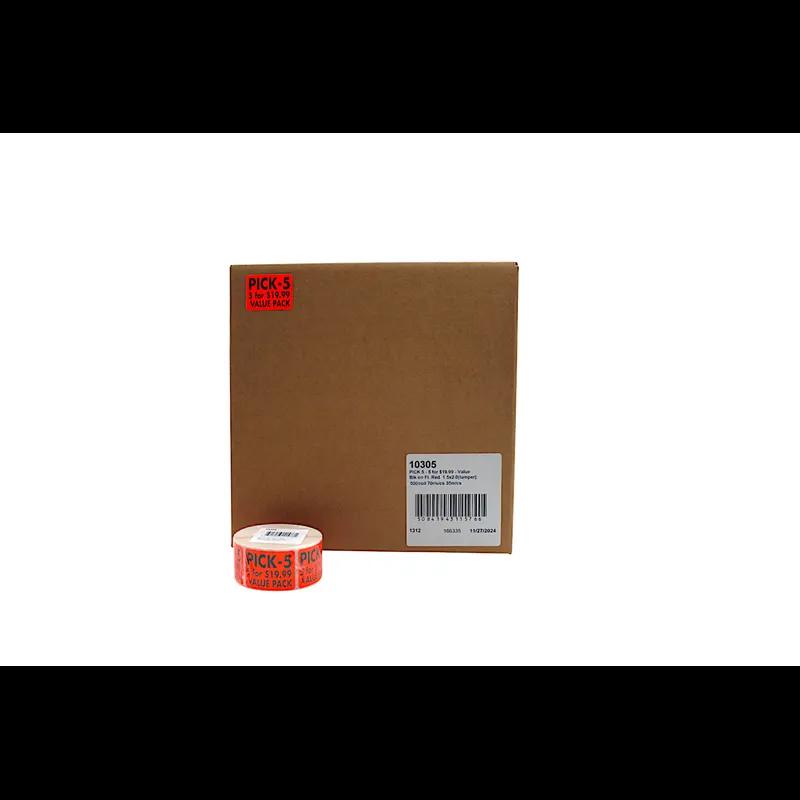 Pick 5 for 19.99 Value Pack Label 1.5X2 IN Orange Rectangle 500/Roll