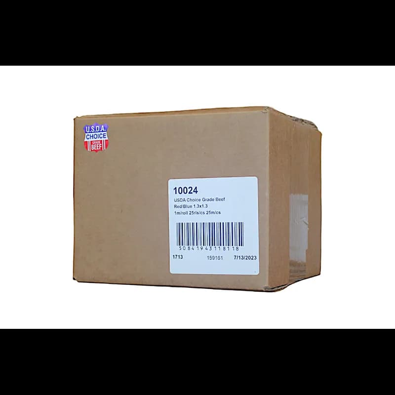 USDA Choice Grade Beef Meat Label 1.3X1.3 IN Red Blue Shield 1000 Count/Roll 25 Rolls/Case 25000 Count/Case