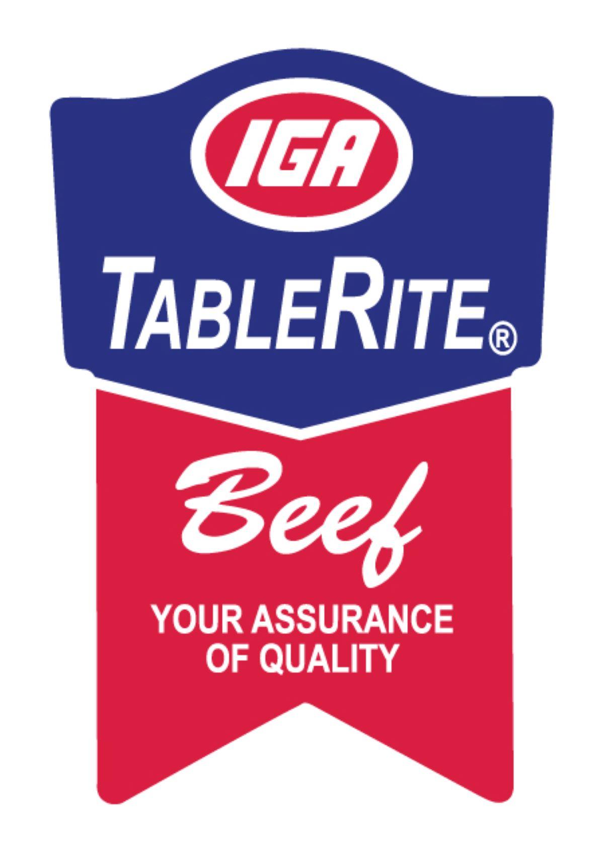 IGA TableRite Beef Meat Beef Label 1.25X1.875 IN Blue Red Ribbon 500 Count/Roll 20 Rolls/Case 10000 Count/Case