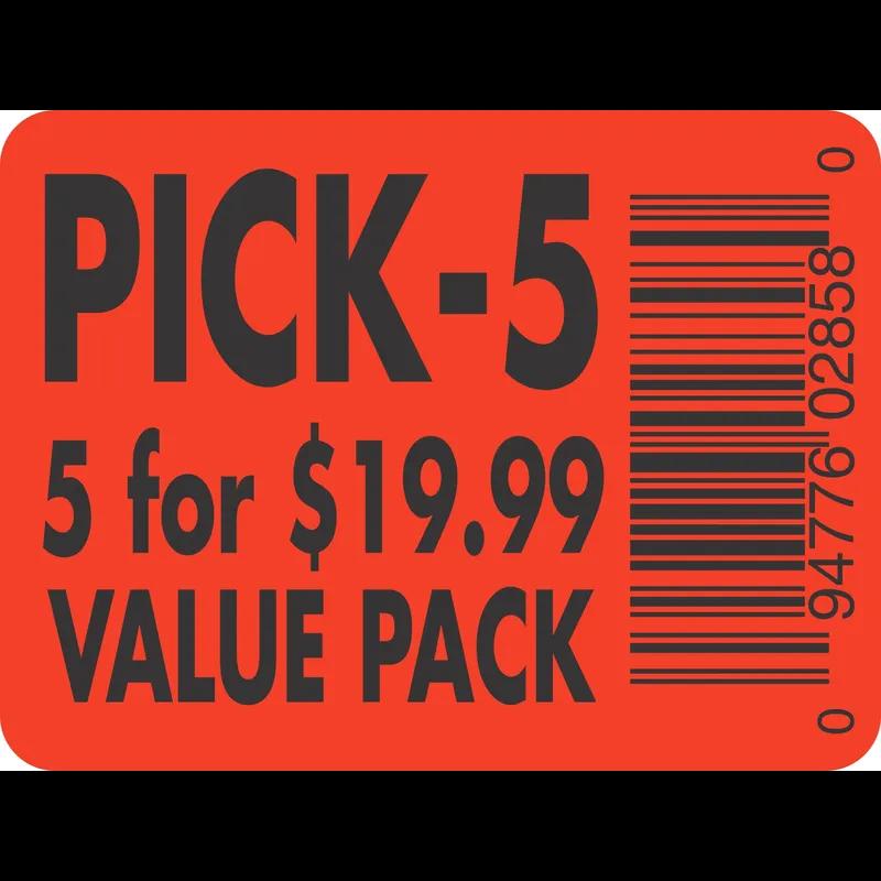 Pick-5/5@$19.99 Value Pack Label UPC 500/Roll