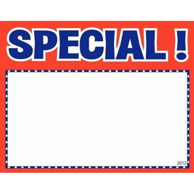 Special Sign 5X7 IN Red 100/Pack
