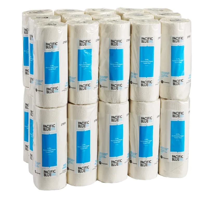 Pacific Blue Select Roll Paper Towel 9X11 IN 2PLY White Hardwound Perforated 100 Sheets/Roll 30 Rolls/Case