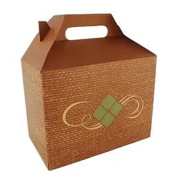 Take-Out Box Barn 7X4.5X2.75 IN Clay-Coated Paperboard Multicolor Hearthstone Rectangle 500/Case