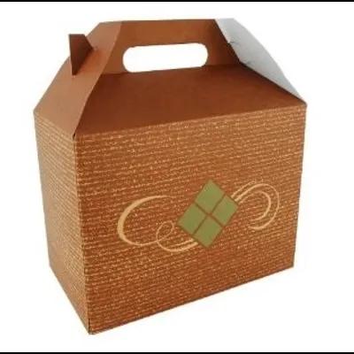 Take-Out Box Barn 7X4.5X2.75 IN Clay-Coated Paperboard Multicolor Hearthstone Rectangle 500/Case