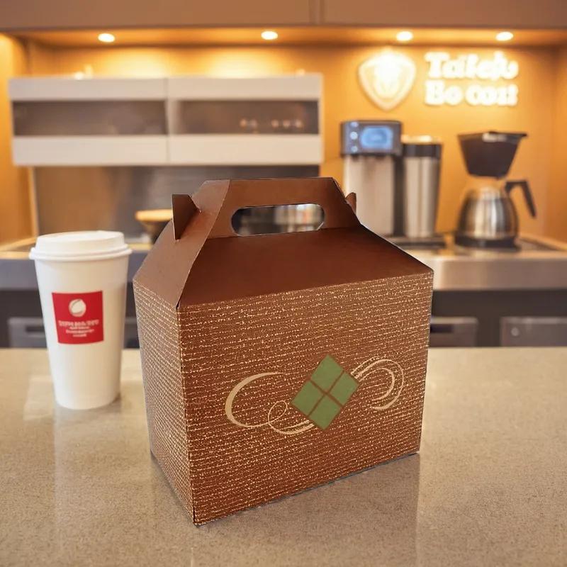 Take-Out Box Barn 7X4.5X2.75 IN Clay-Coated Paperboard Multicolor Hearthstone Rectangle 500/Case