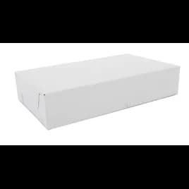 Take-Out Box Tuck-Top 12X7X2.5 IN Clay-Coated Kraft Board White Rectangle 100/Bundle