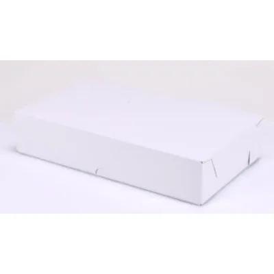 Take-Out Box Tuck-Top 12X7X2.5 IN Clay-Coated Kraft Board White Rectangle 100/Bundle
