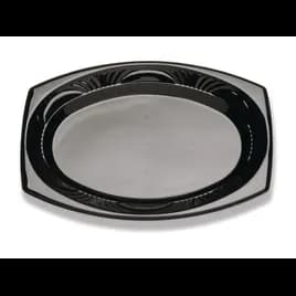 Serving Tray 11X8 IN PS Black Oval 500/Case
