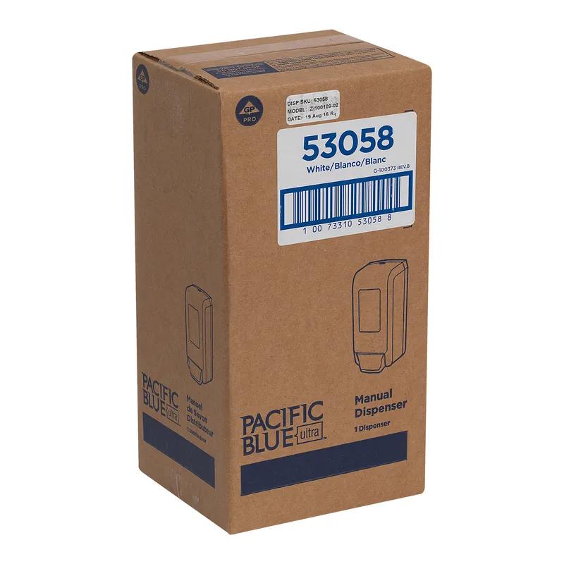 Pacific Blue Ultra™ Hand Sanitizer & Soap Dispenser 4.400X5.660X11.490 IN White Manual Wall Mount 1/Each