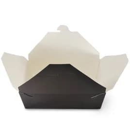 #3 Take-Out Box Fold-Top 7.75X5.5X2.5 IN Paper Black Rectangle 50 Count/Pack 4 Packs/Case 200 Count/Case