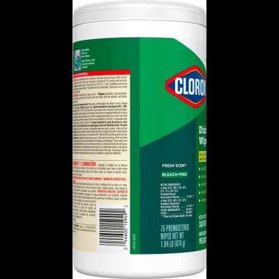 Clorox® Fresh Scent One-Step Disinfectant Multi Surface Wipe Bleach-Free Antibacterial 75 Count/Pack 6 Packs/Case