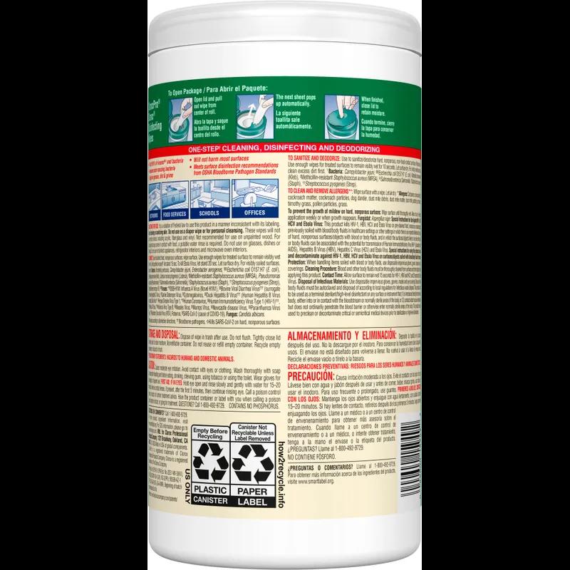 Clorox® Fresh Scent One-Step Disinfectant Multi Surface Wipe Bleach-Free Antibacterial 75 Count/Pack 6 Packs/Case