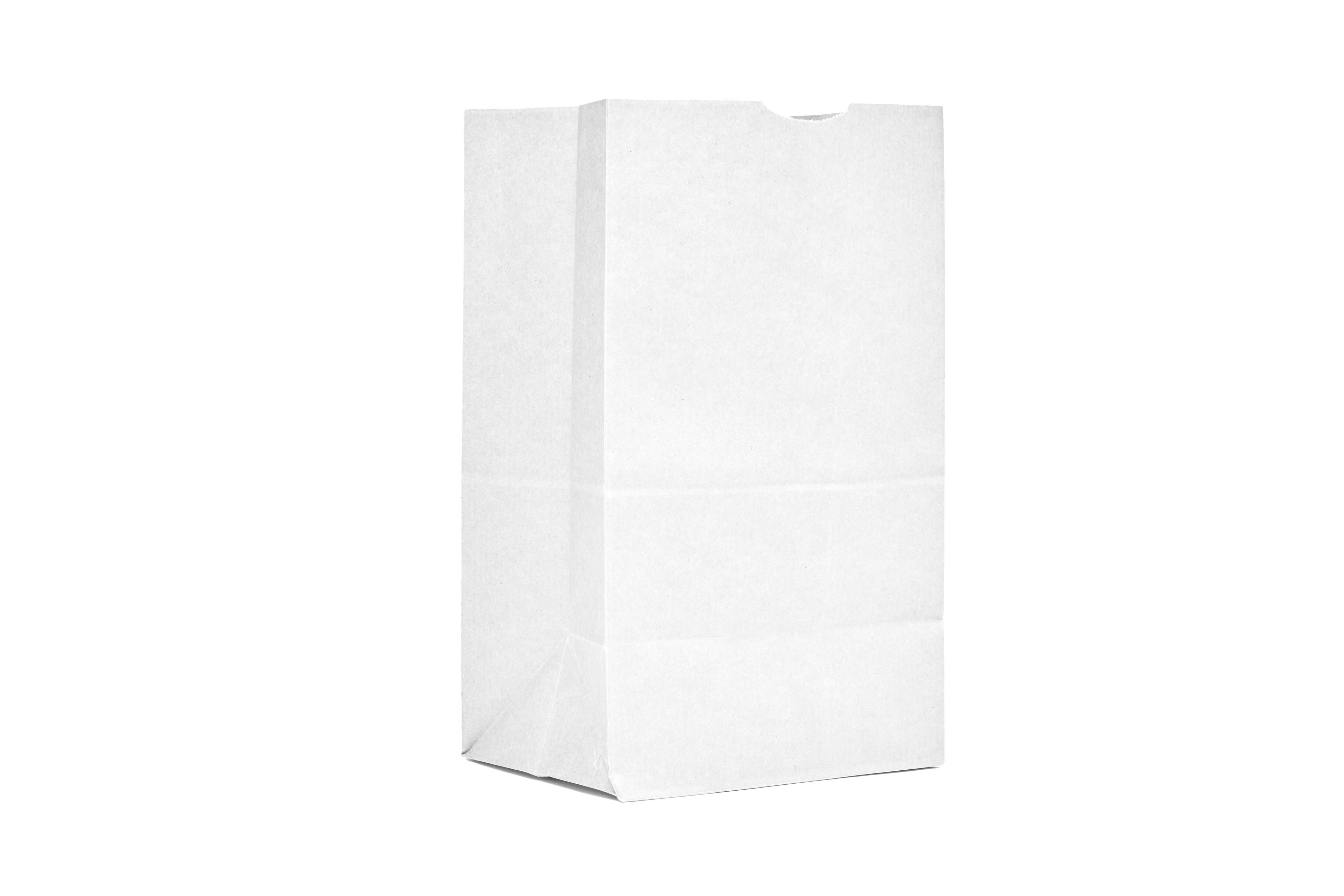 Bag 8.25X6.125X15.875 IN 25 LB Virgin Paper 40# White With Self-Opening (SOS) Closure Squat 500/Pack
