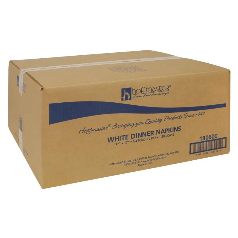 Dinner Napkins 17X17 IN White 2PLY 1/4 Fold 1200/Case