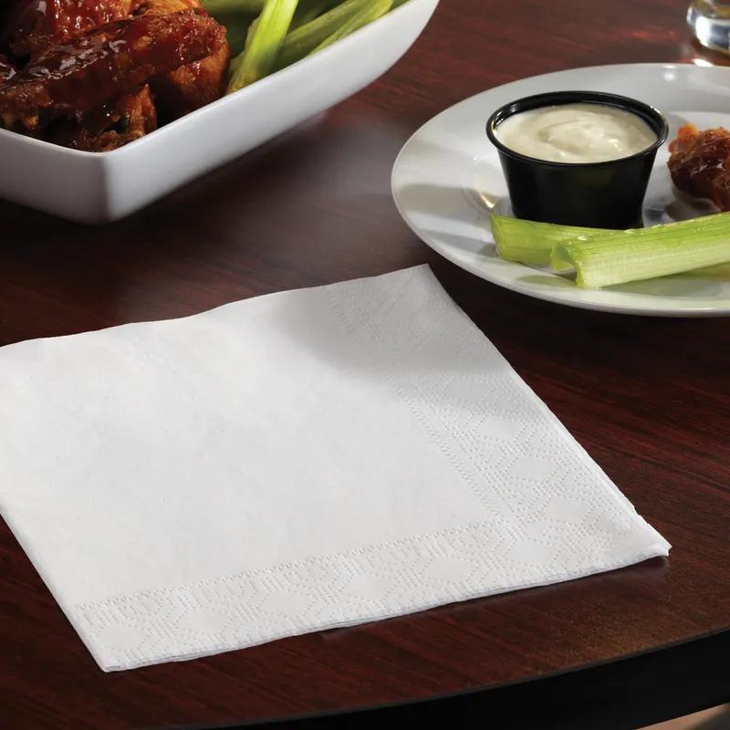 Dinner Napkins 17X17 IN White 2PLY 1/4 Fold 1200/Case