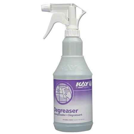 Kay Super Concentrate Degreaser Spray Bottle & Trigger Sprayer 32 FLOZ Plastic Clear White 3/Pack
