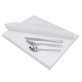 Linen-Like® Dinner Napkins 15.5X15.5 IN White Flat Pack 1200/Case