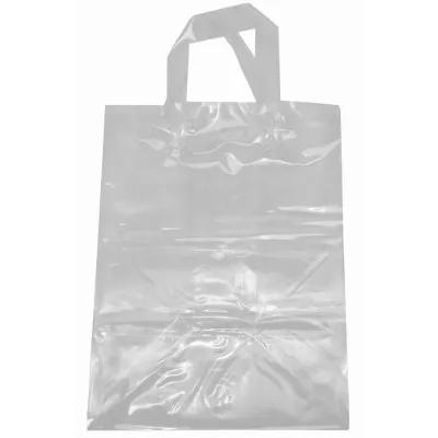 Shopper Bag 12x9x17x9 HDPE White With Soft Loop Handle Closure 250/Case