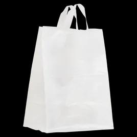 Shopper Bag 12x9x17x9 HDPE White With Soft Loop Handle Closure 250/Case
