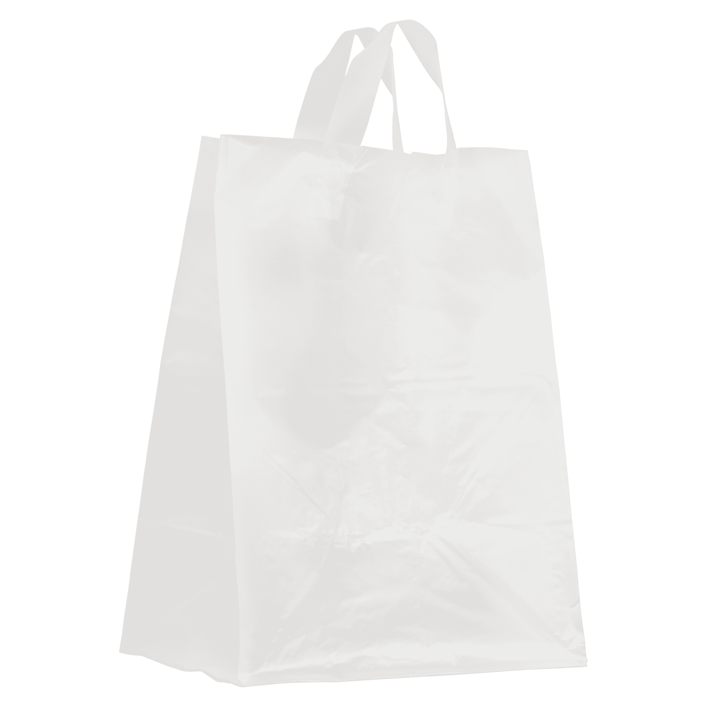 Shopper Bag With Soft Loop Handle Closure Flat Bottom 250/Case