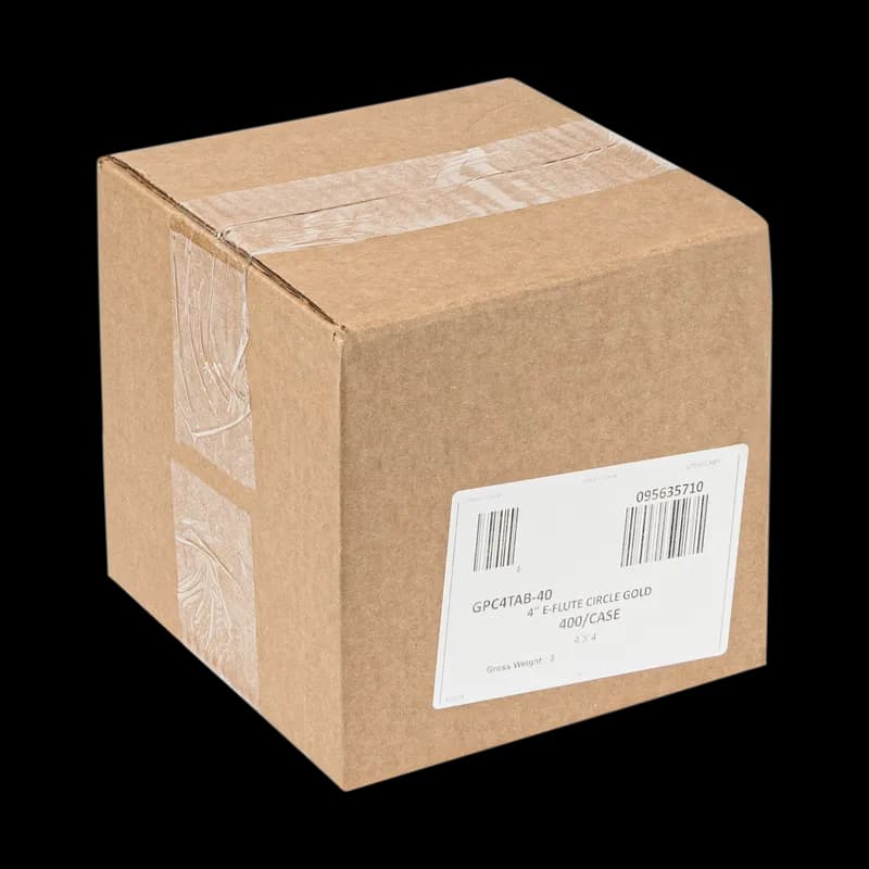 Cake Circle 4 IN Corrugated Cardboard Gold Coated Grease Resistant 400/Case