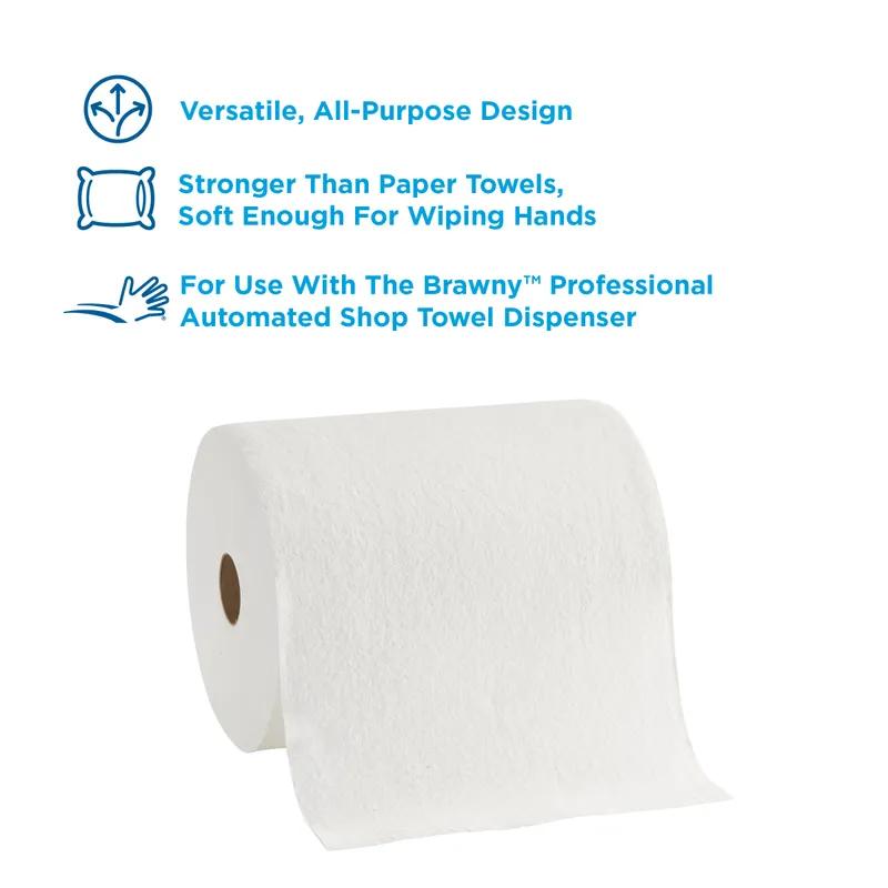 Brawny® Professional Roll Paper Towel 10X10 IN 330 FT 1PLY White Disposable Refill 330 Sheets/Roll 6 Rolls/Case