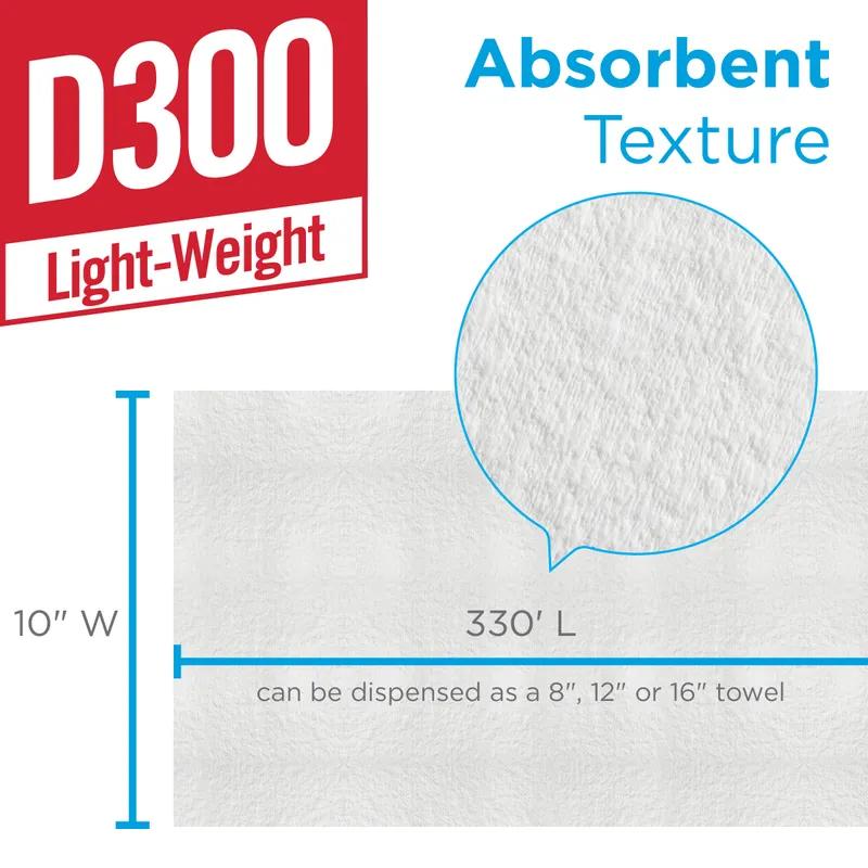 Brawny® Professional Roll Paper Towel 10X10 IN 330 FT 1PLY White Disposable Refill 330 Sheets/Roll 6 Rolls/Case