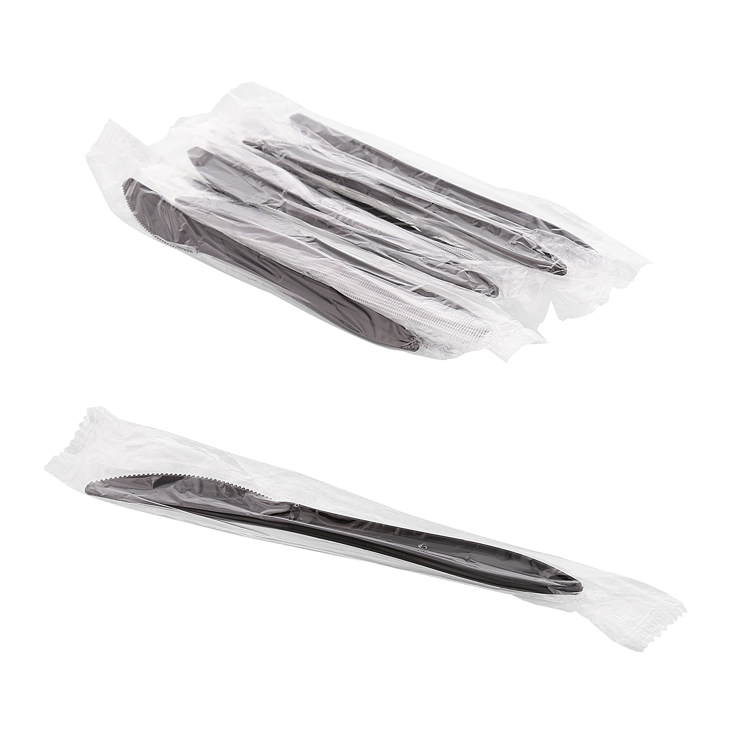 Knife PP Black Medium Weight Individually Wrapped 1000 Count/Pack 1 Packs/Case 1000 Count/Case