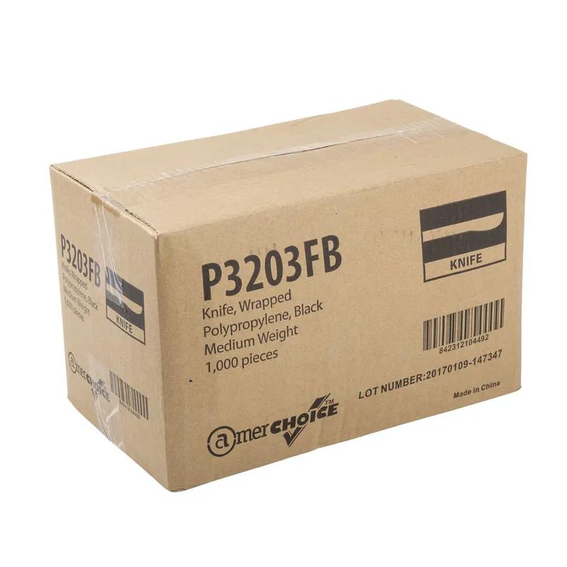 Knife PP Black Medium Weight Individually Wrapped 1000 Count/Pack 1 Packs/Case 1000 Count/Case