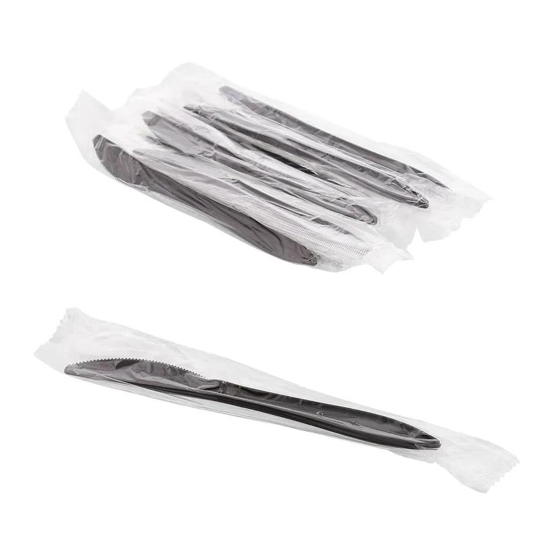 Knife PP Black Medium Weight Individually Wrapped 1000 Count/Pack 1 Packs/Case 1000 Count/Case