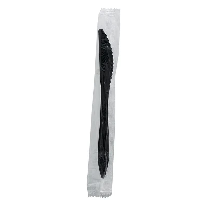 Knife PP Black Medium Weight Individually Wrapped 1000 Count/Pack 1 Packs/Case 1000 Count/Case