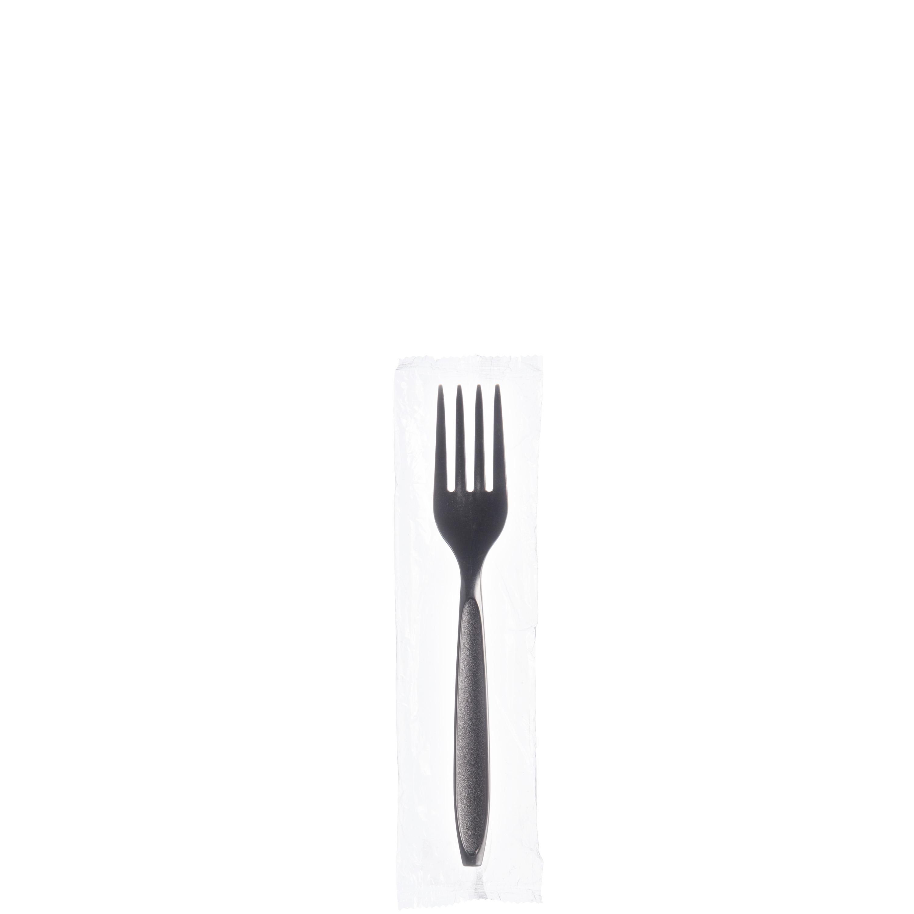 Solo® Reliance® Fork 6.1X1 IN PS Black Medium Heavy Individually Wrapped 1000 Count/Bag 1 Bags/Case 1000 Count/Case