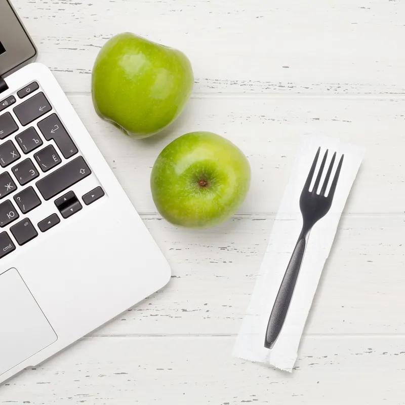 Solo® Reliance® Fork 6.1X1 IN PS Black Medium Heavy Individually Wrapped 1000 Count/Bag 1 Bags/Case 1000 Count/Case