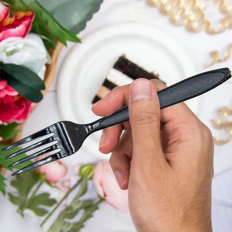 Solo® Reliance® Fork 6.1X1 IN PS Black Medium Heavy Individually Wrapped 1000 Count/Bag 1 Bags/Case 1000 Count/Case