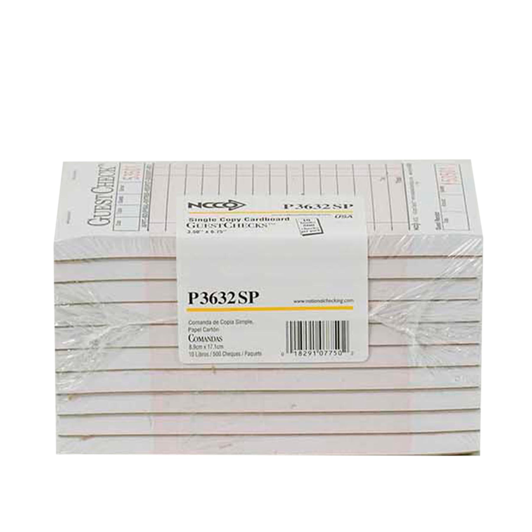 Guest Check Board 3.5X6.75 IN Duplicate Carbon 1-Part 2500/Case
