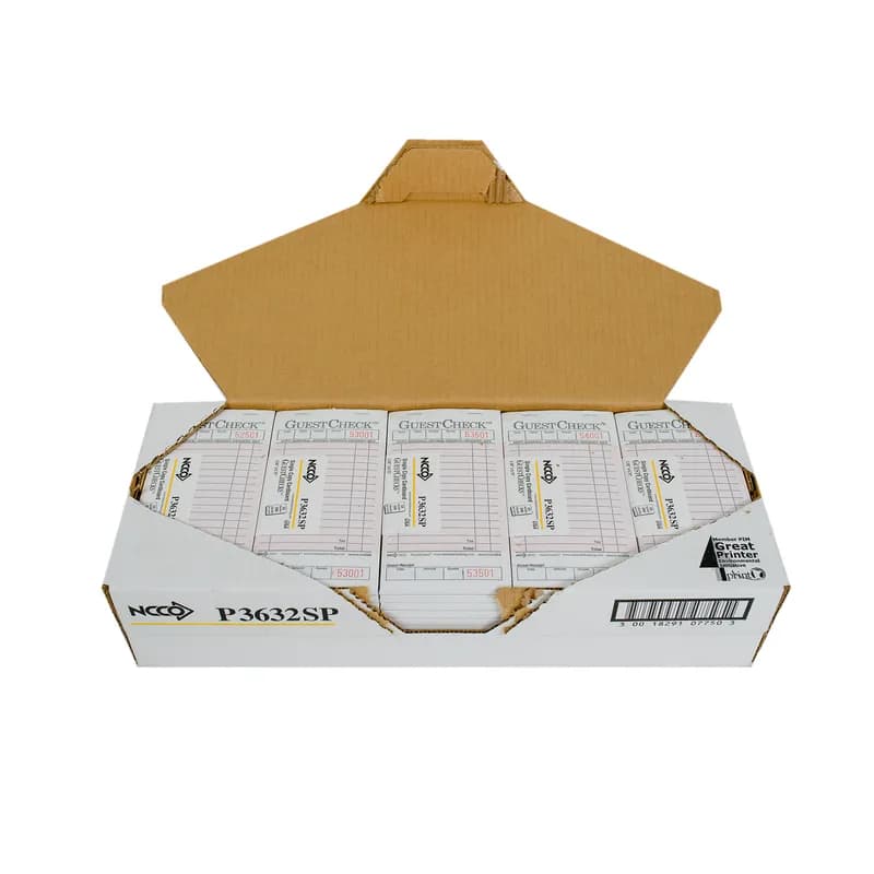 Guest Check Board 3.5X6.75 IN Duplicate Carbon 1-Part 2500/Case
