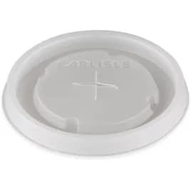 Dinex® Lid Flat SAN Translucent For 10 OZ Cup With Hole 1000/Case