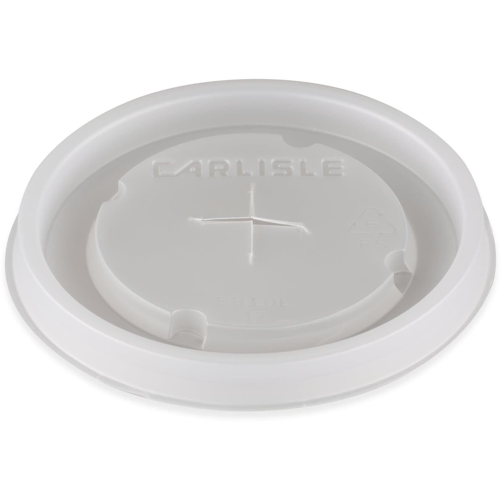 Dinex® Lid Flat SAN Translucent For 10 OZ Cup With Hole 1000/Case