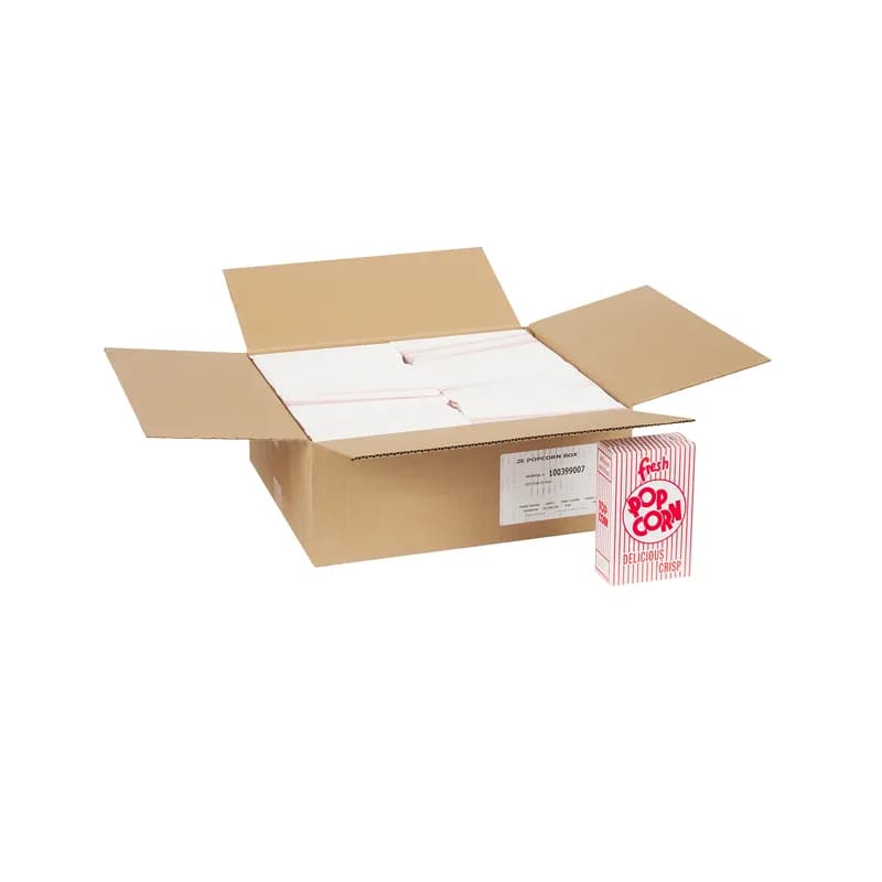 Dixie® Popcorn Take-Out Box Base 2X4.375X7 IN Paperboard Red White Rectangle 500/Case