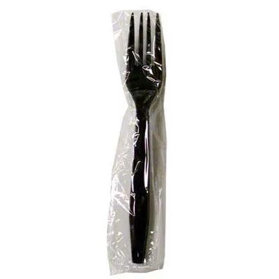 Fork PP Black Medium Weight Individually Wrapped 1000/Case