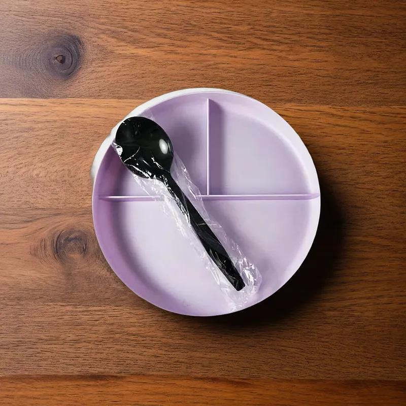 Soup Spoon PP Black Medium Weight Individually Wrapped 1000/Case