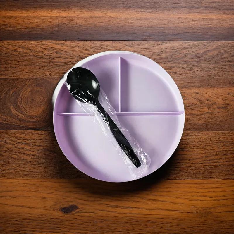 Soup Spoon PP Black Medium Weight Individually Wrapped 1000/Case