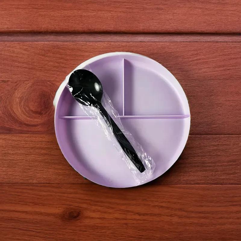 Soup Spoon PP Black Medium Weight Individually Wrapped 1000/Case