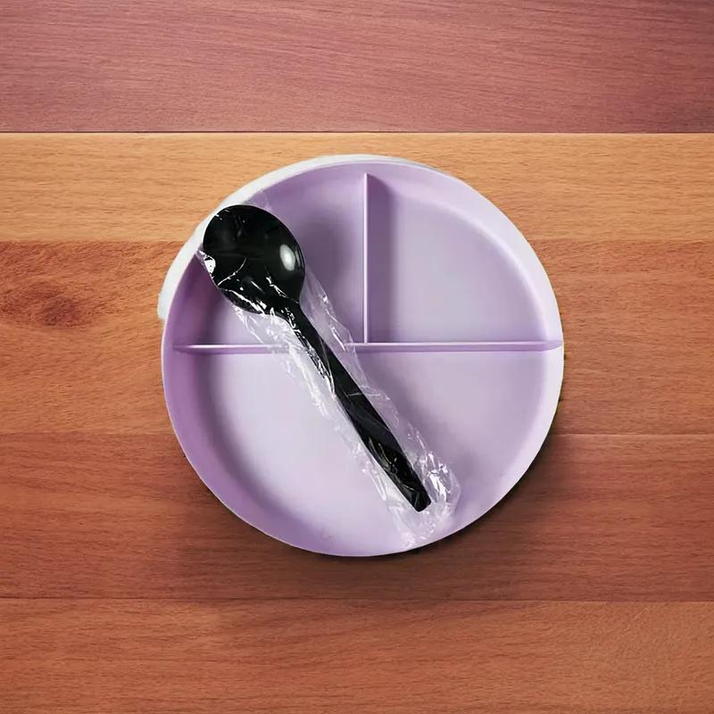 Soup Spoon PP Black Medium Weight Individually Wrapped 1000/Case